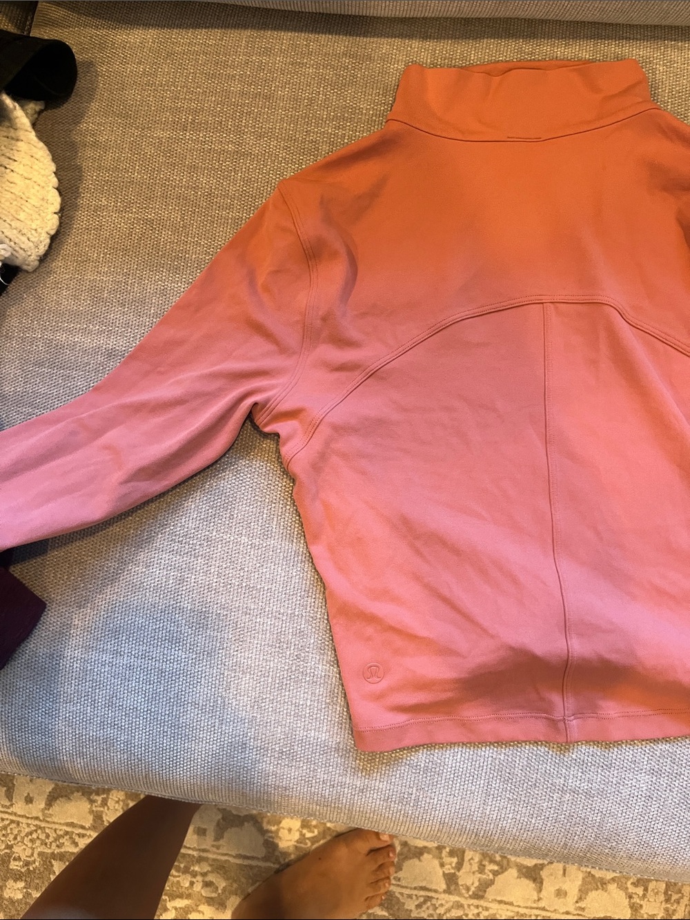 lululemon athletica Women's Mock Neck Pullover - Coral